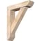 Ekena Millwork Traditional Slat Smooth Bracket w/ Offset Brace, Douglas Fir, 5 1/2"W x 22"D x 26"H BKT0604X22X26TRA06SDF - alternate 1